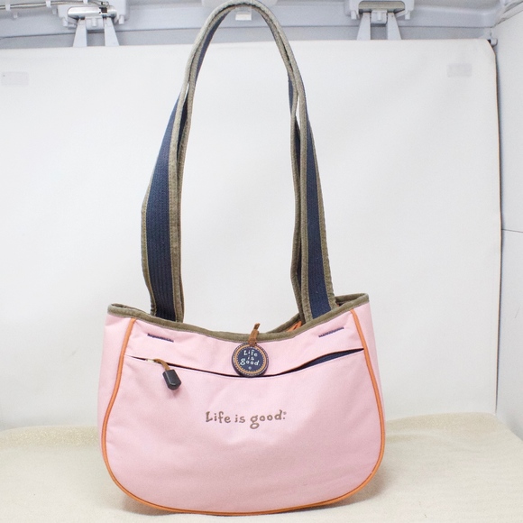 Life Is Good Handbags - Life Is Good Pink Shoulder Bag Purse Handbag